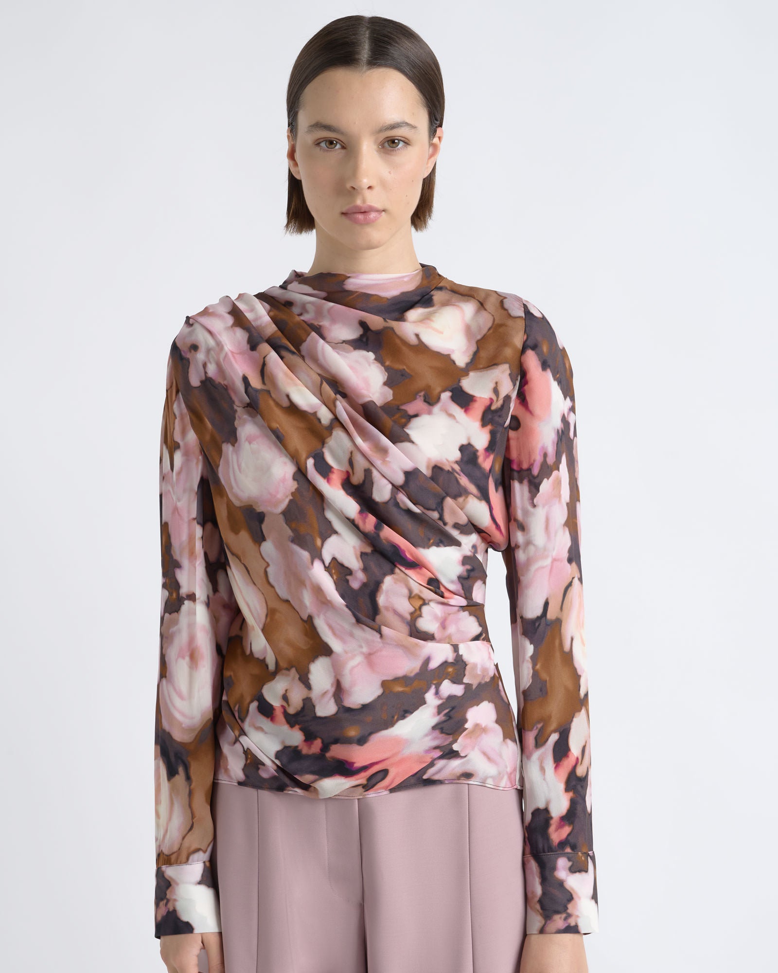 Cue Print Drape Top - Image 1