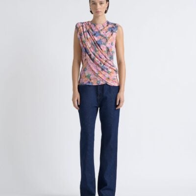 Cue Print Cape Drape Top - Image 2