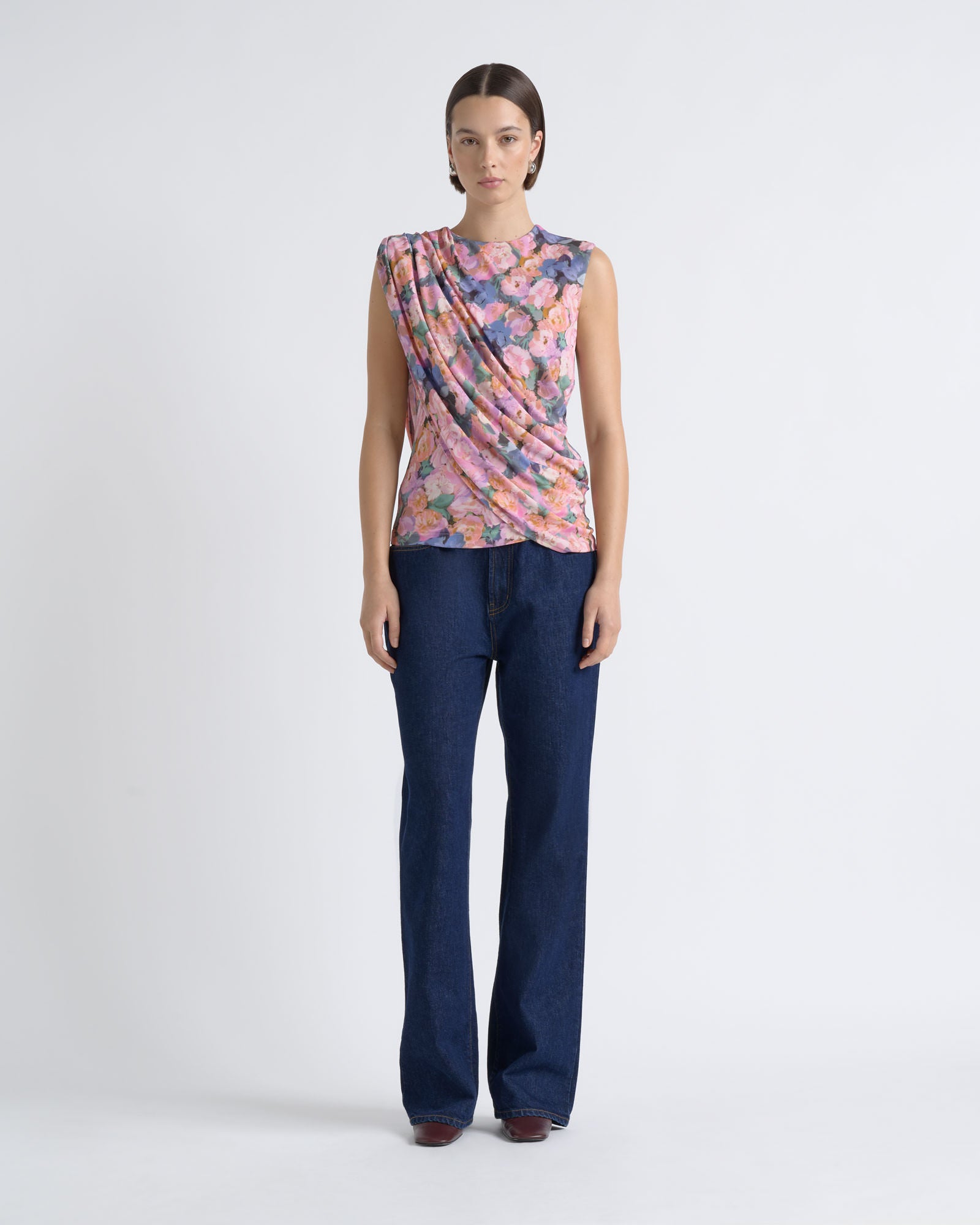 Cue Print Cape Drape Top - Image 2