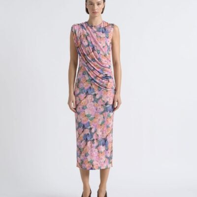 Cue Print Cape Drape Dress - Image 1