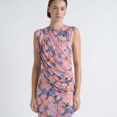 Cue Print Cape Drape Dress - Image 2