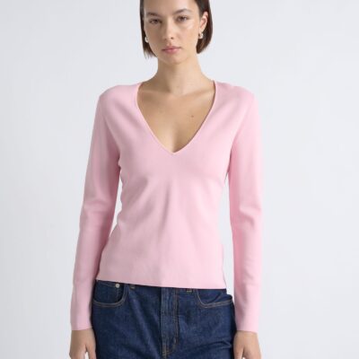 Cue Milano Long Sleeve V-Neck Knit - Image 1