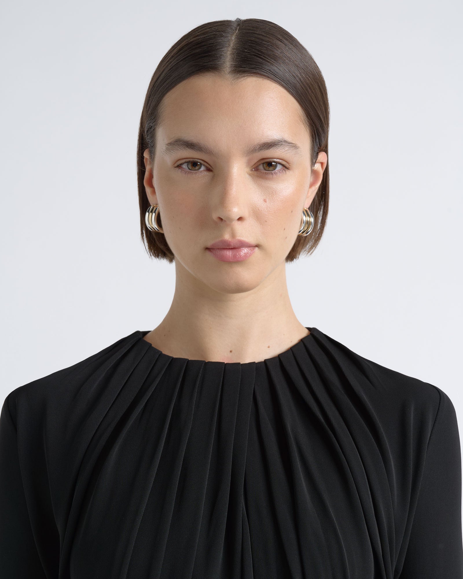 MNCUE260826054018047_3 Cue Long Sleeve Drape Midi Dress - Image 3