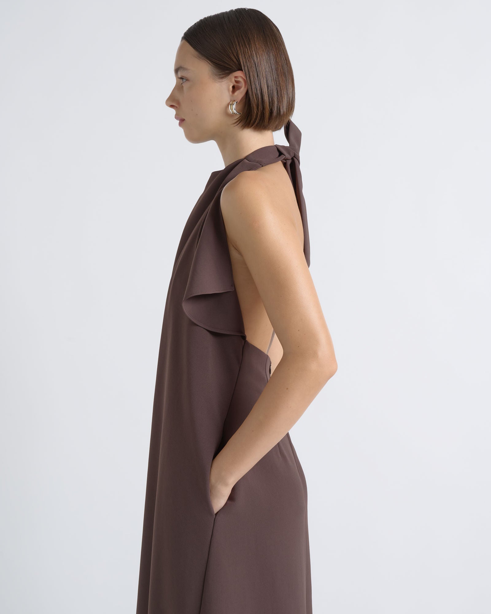 MNCUE260826054018050_3 Cue Halter Neck Midi Dress - Image 3