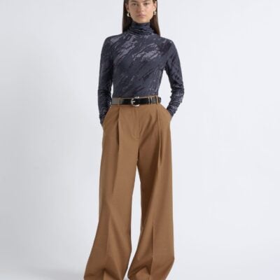 Cue Flocked Long Sleeve Top - Image 2
