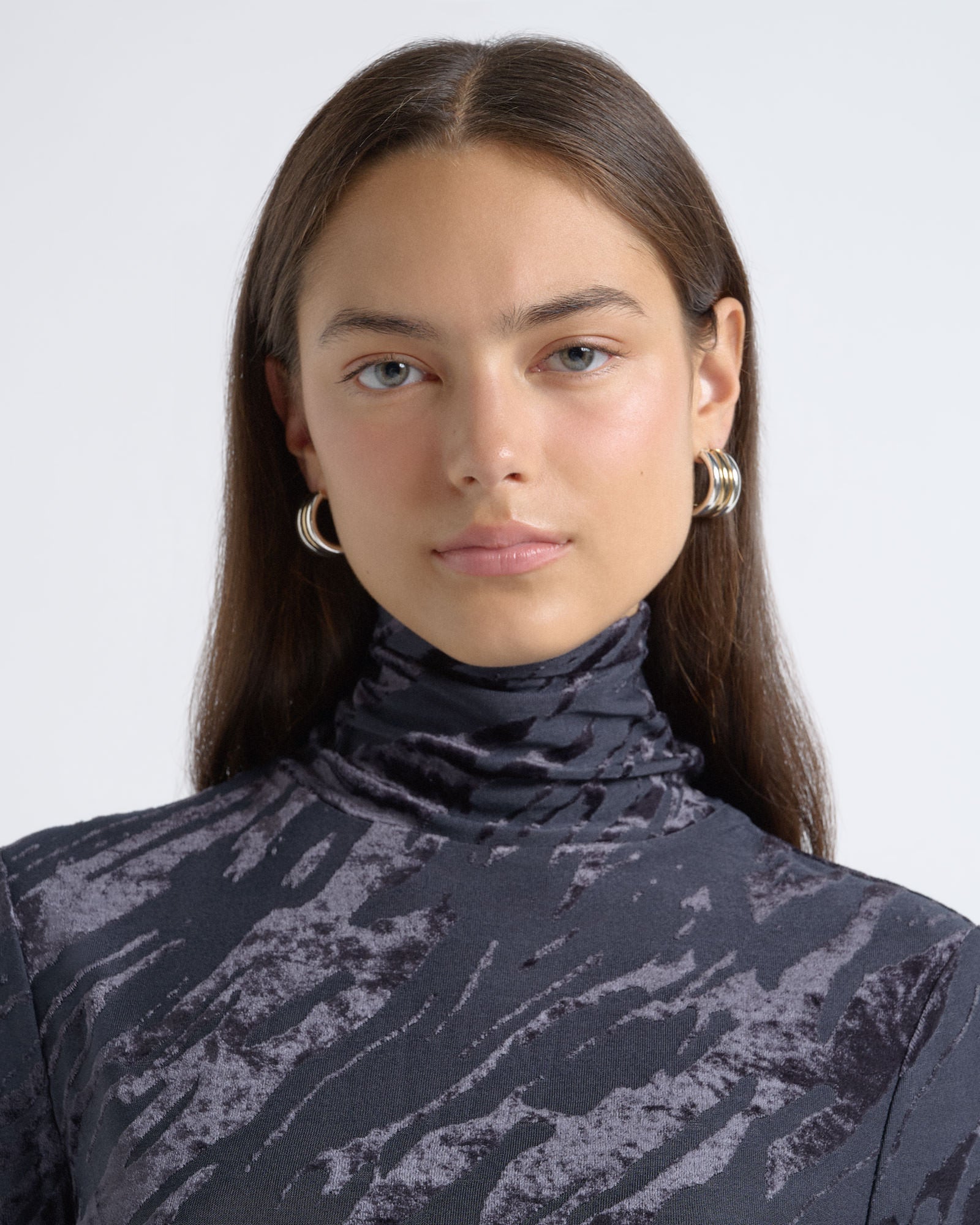Cue Flocked Long Sleeve Top - Image 3