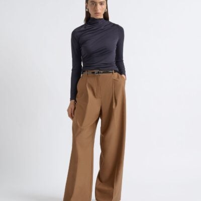 Cue Flecked High Waist Pleat Pant - Image 2