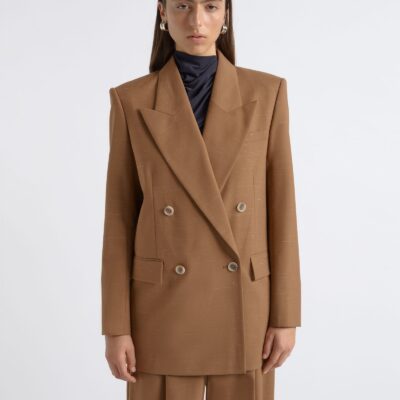 Cue Flecked Double Breasted Blazer - Image 1