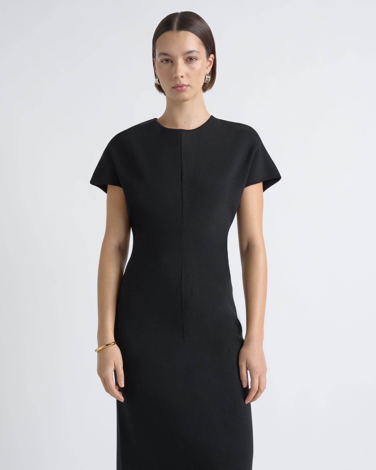 MNCUE260826054018057_2 Cue Drop Shoulder Milano Dress - Image 2
