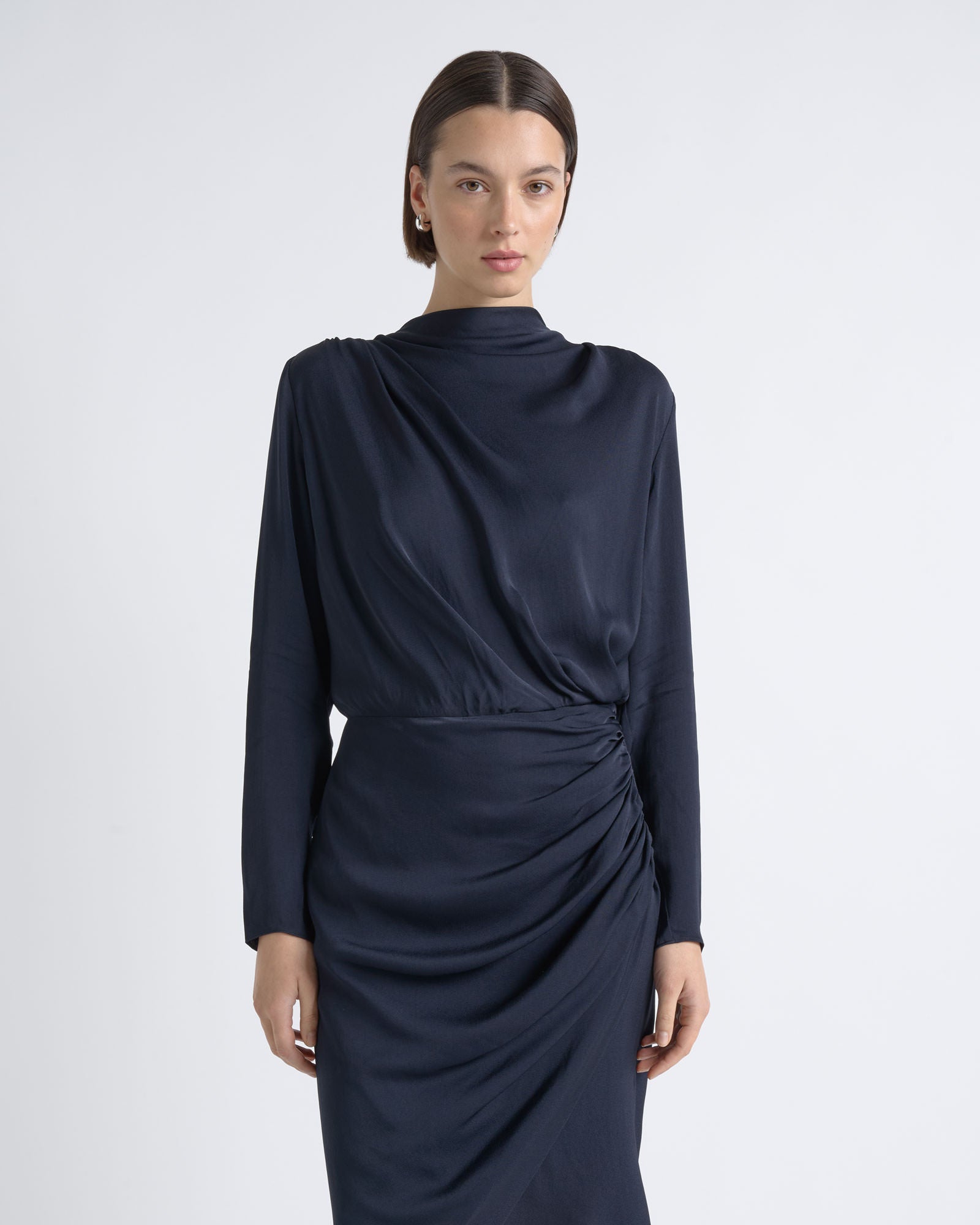 MNCUE260826054018060_2 Cue Drape Midi Dress - Image 2