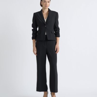 Cue Crepe Cropped Blazer - Image 1