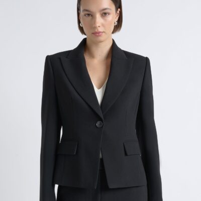 Cue Crepe Cropped Blazer - Image 2