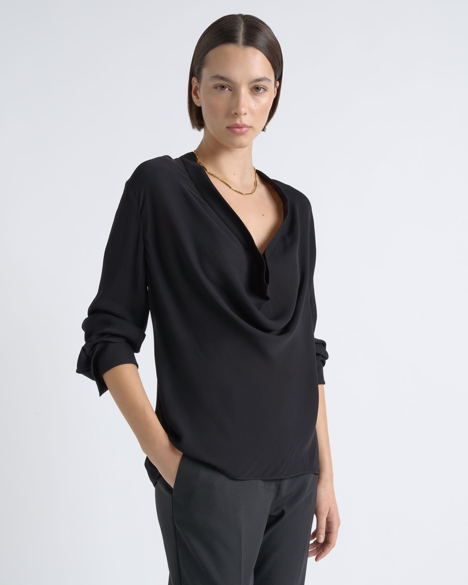 Cue Cowl Neck Shirt - Image 1