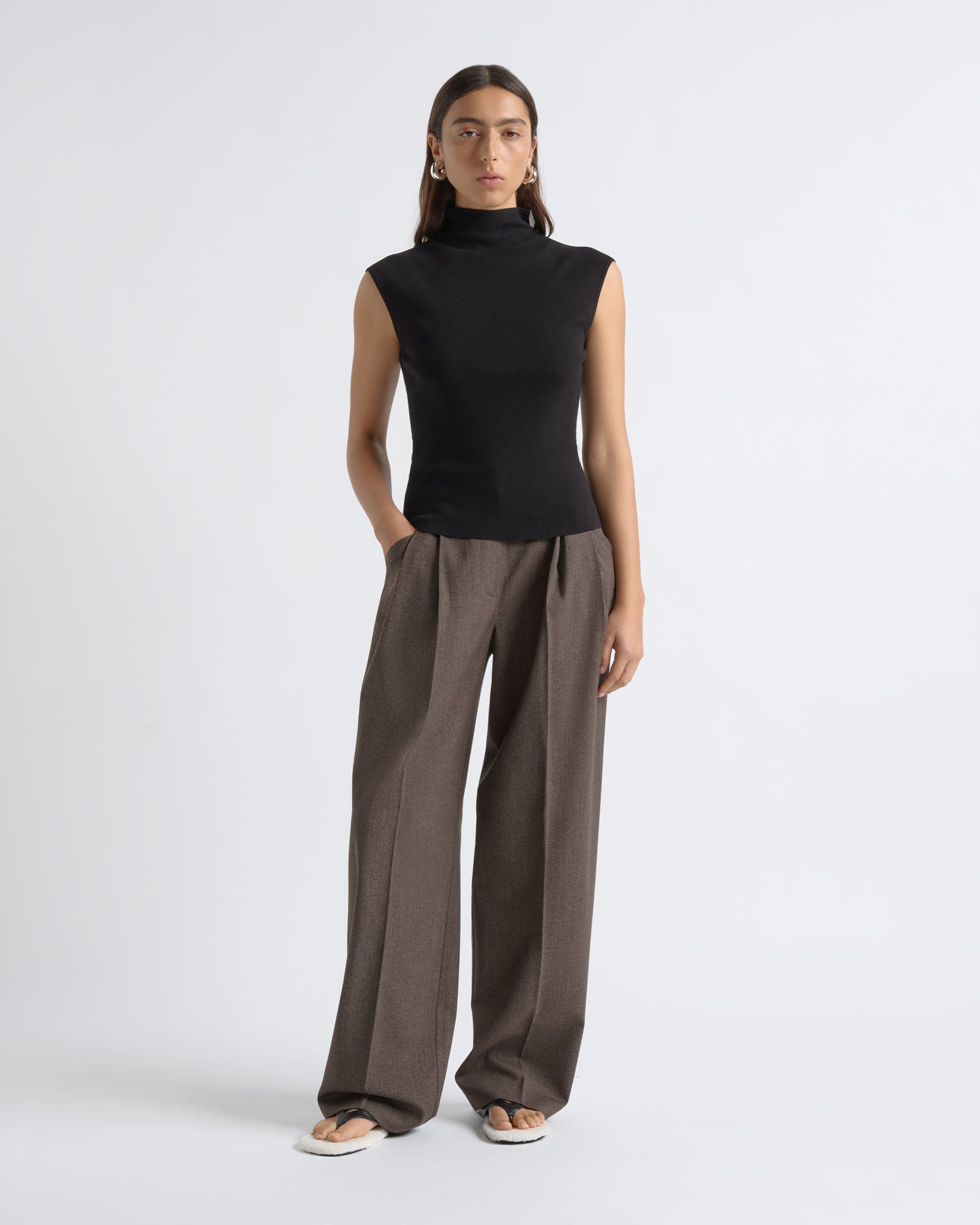 Cue Cotton Silk Cap Sleeve Knit - Image 2