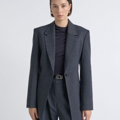 Cue Check Single Breasted Blazer - Image 1