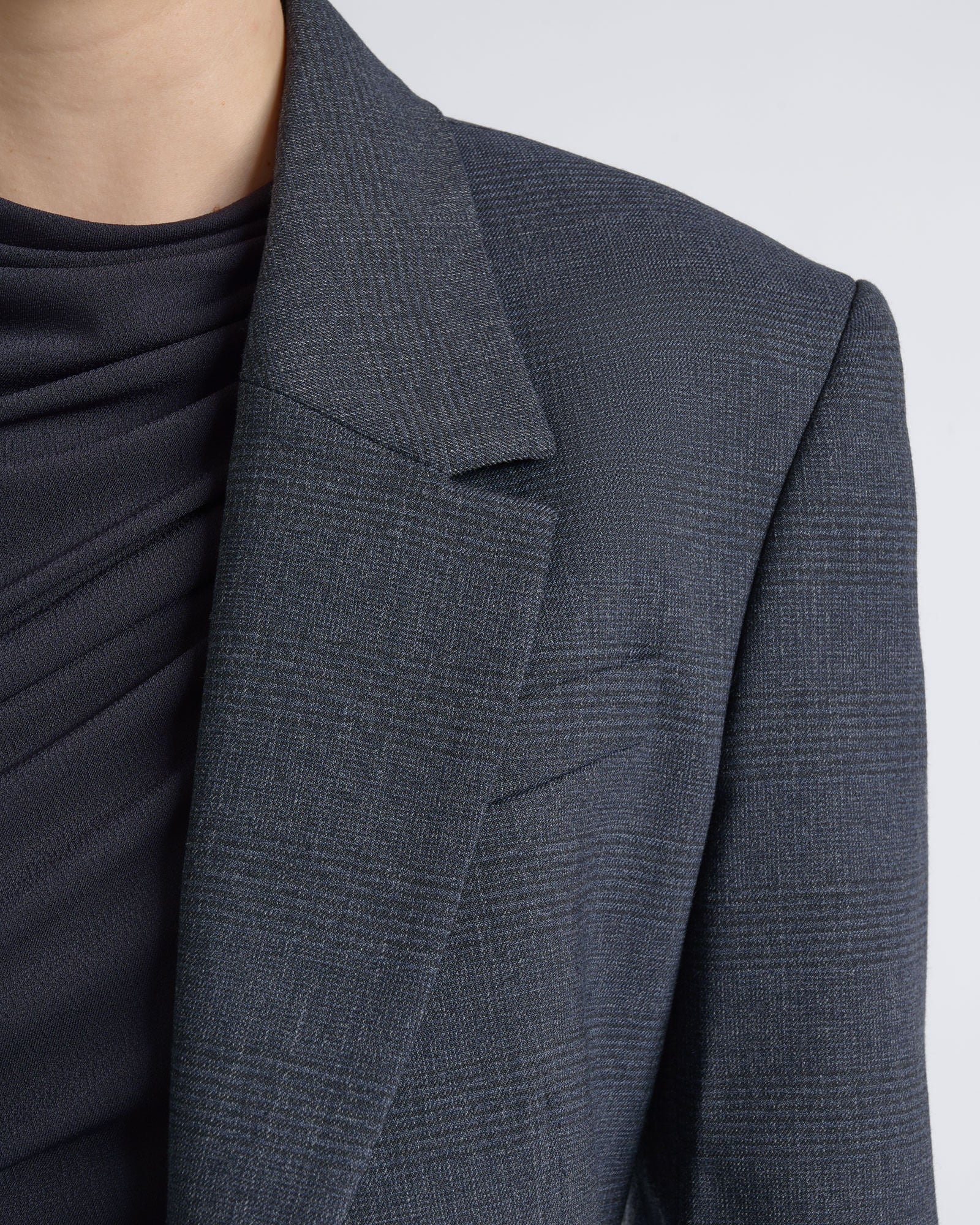 Cue Check Single Breasted Blazer - Image 3