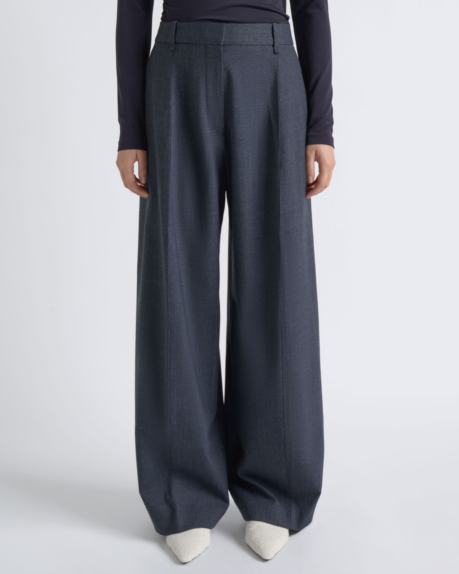Cue Check High Waisted Pant - Image 1