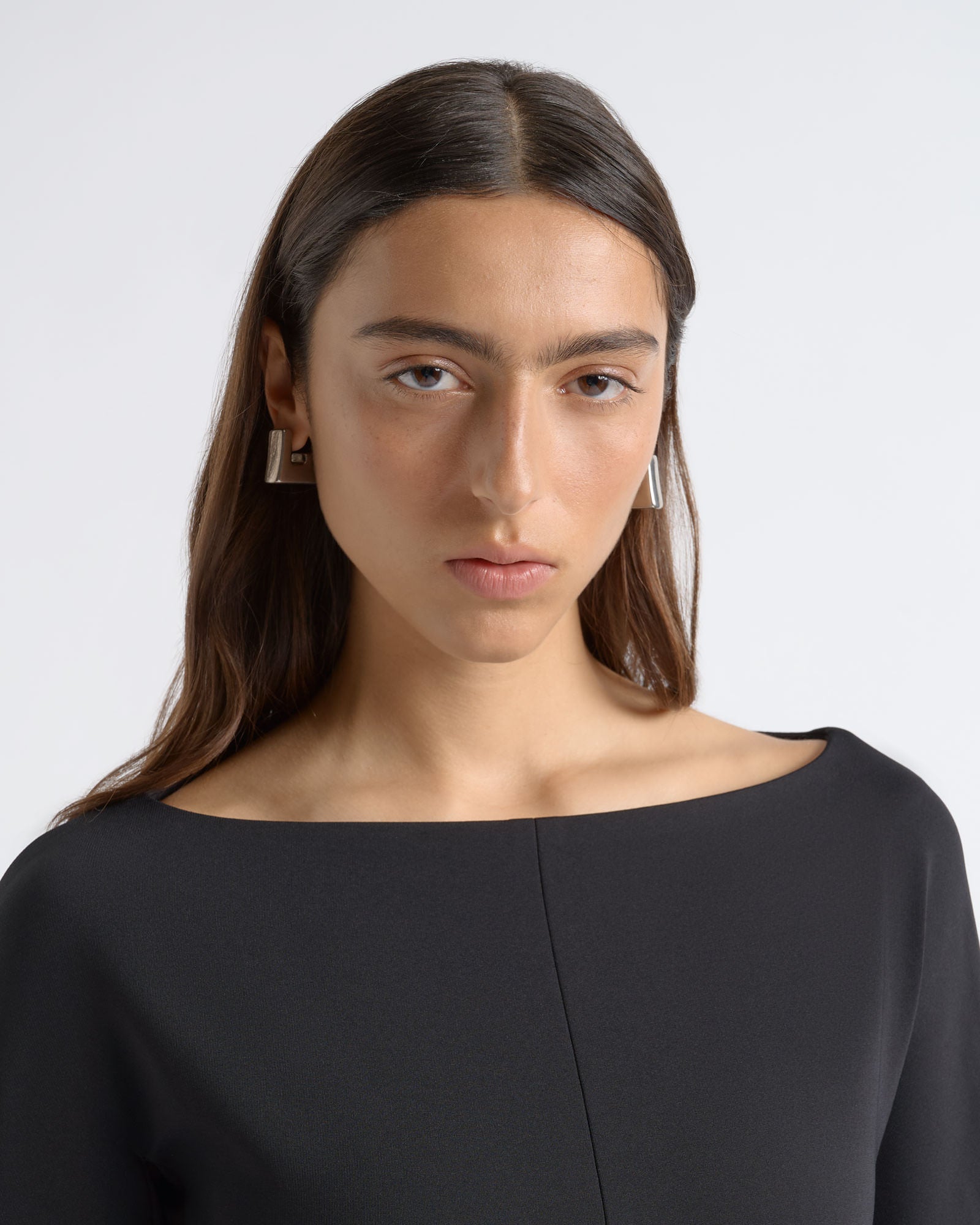 MNCUE260826054018076_3 Cue Boat Neck Tailored Mini Dress - Image 3