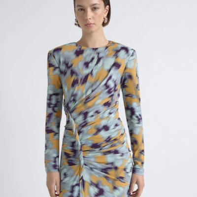 Cue Blurred Floral Twist Midi Dress - Image 2