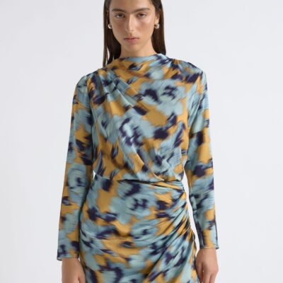 Cue Blurred Floral Gathered Dress - Image 2