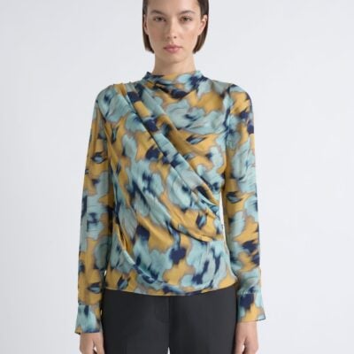 Cue Blurred Floral Drape Top - Image 1