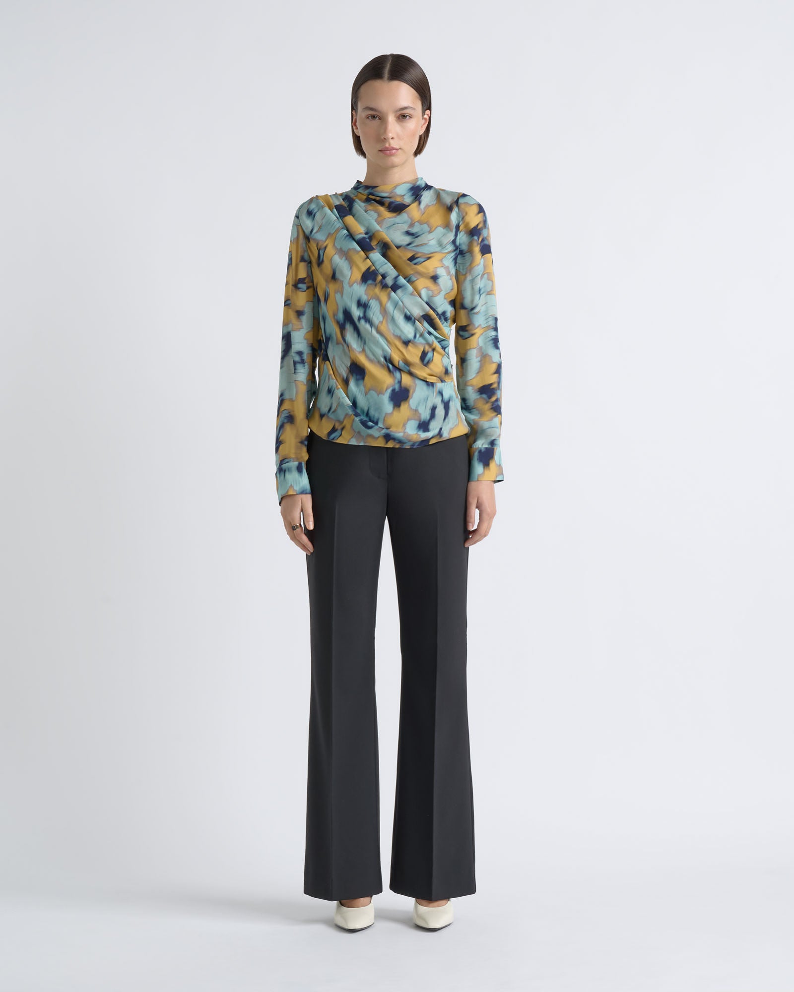 Cue Blurred Floral Drape Top - Image 2