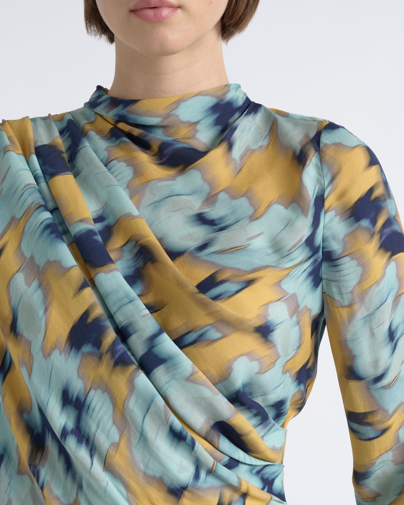 Cue Blurred Floral Drape Top - Image 3