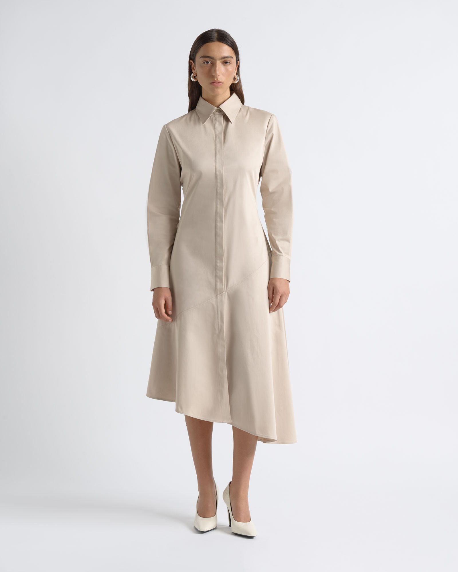 Cue Asymmetric Shirt Dress - Image 1
