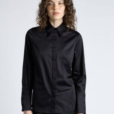 Cue Topstitched Cotton Shirt - Image 1