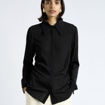 Cue Soft Viscose Ruched Shirt - Image 1