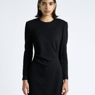 Cue Shirred Jacquard Knit Midi Dress - Image 2