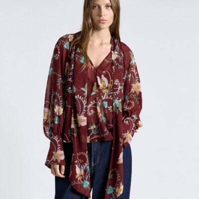 Cue Rococo Bloom Georgette Blouse - Image 1
