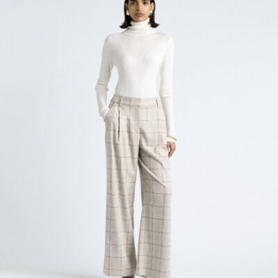 Cue Prince of Wales Check Wide Leg Pant - Image 2