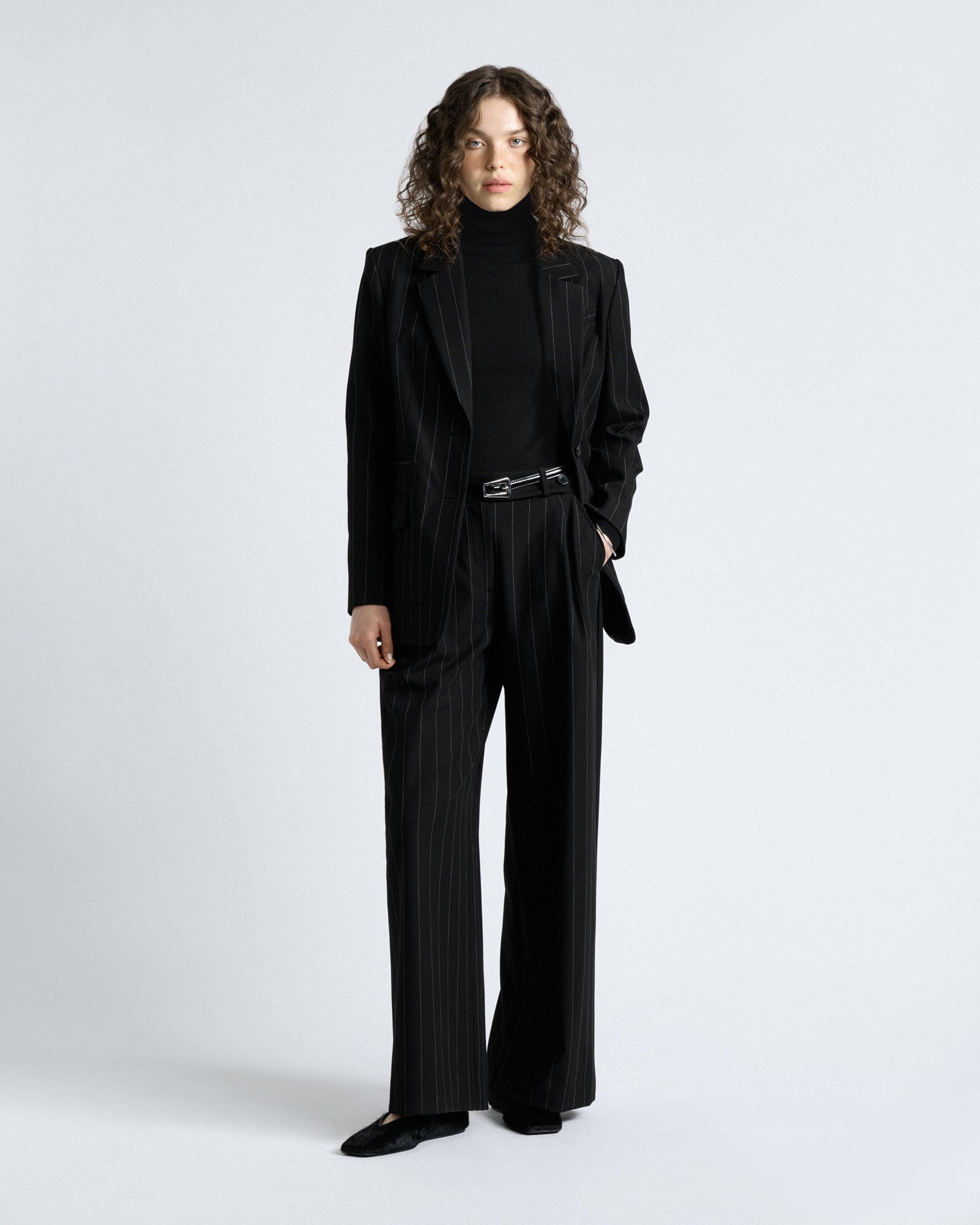 MNCUE260826054018105_2 Cue Pinstripe Wide Leg Pant - Image 2