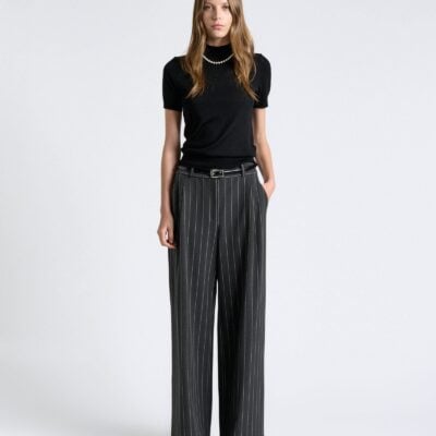 Cue Merino Short Sleeve Mock Neck Knit - Image 2