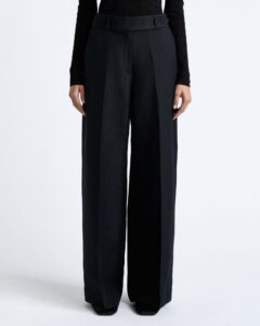 Cue Lustre Linen Blend Wide Leg Pant