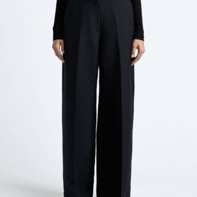 Cue Lustre Linen Blend Wide Leg Pant - Image 1