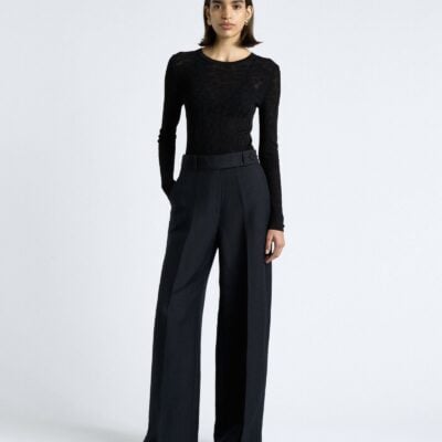 Cue Lustre Linen Blend Wide Leg Pant - Image 2