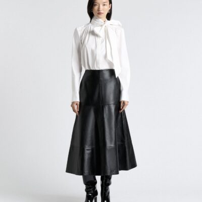 Cue Leather Midi Skirt - Image 2