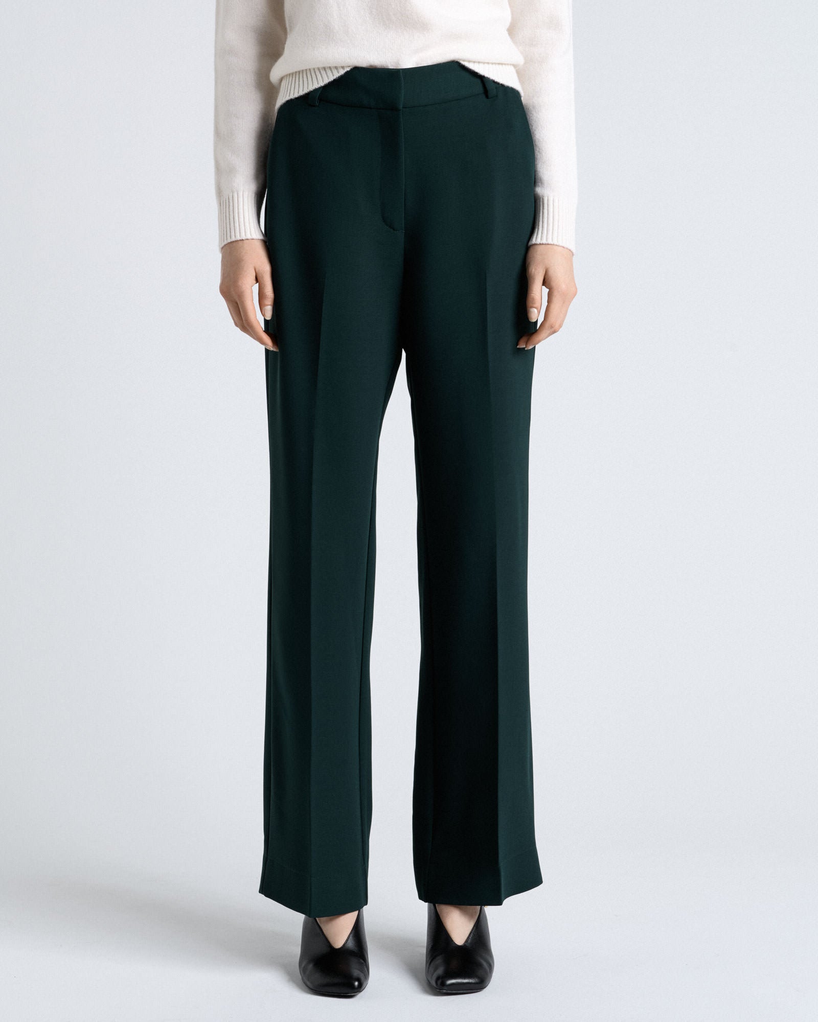 Cue Jade Double Weave Boot Leg Pant - Image 1