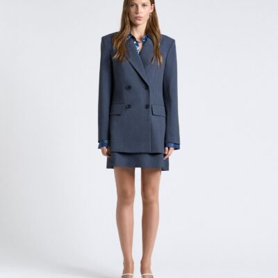 Cue Grey Melange Suiting Mini Skirt - Image 2