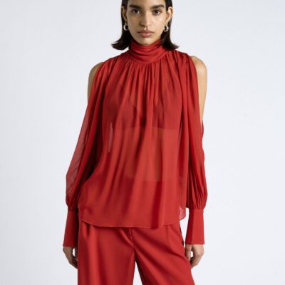 Cue Georgette Split Sleeve Top - Image 1