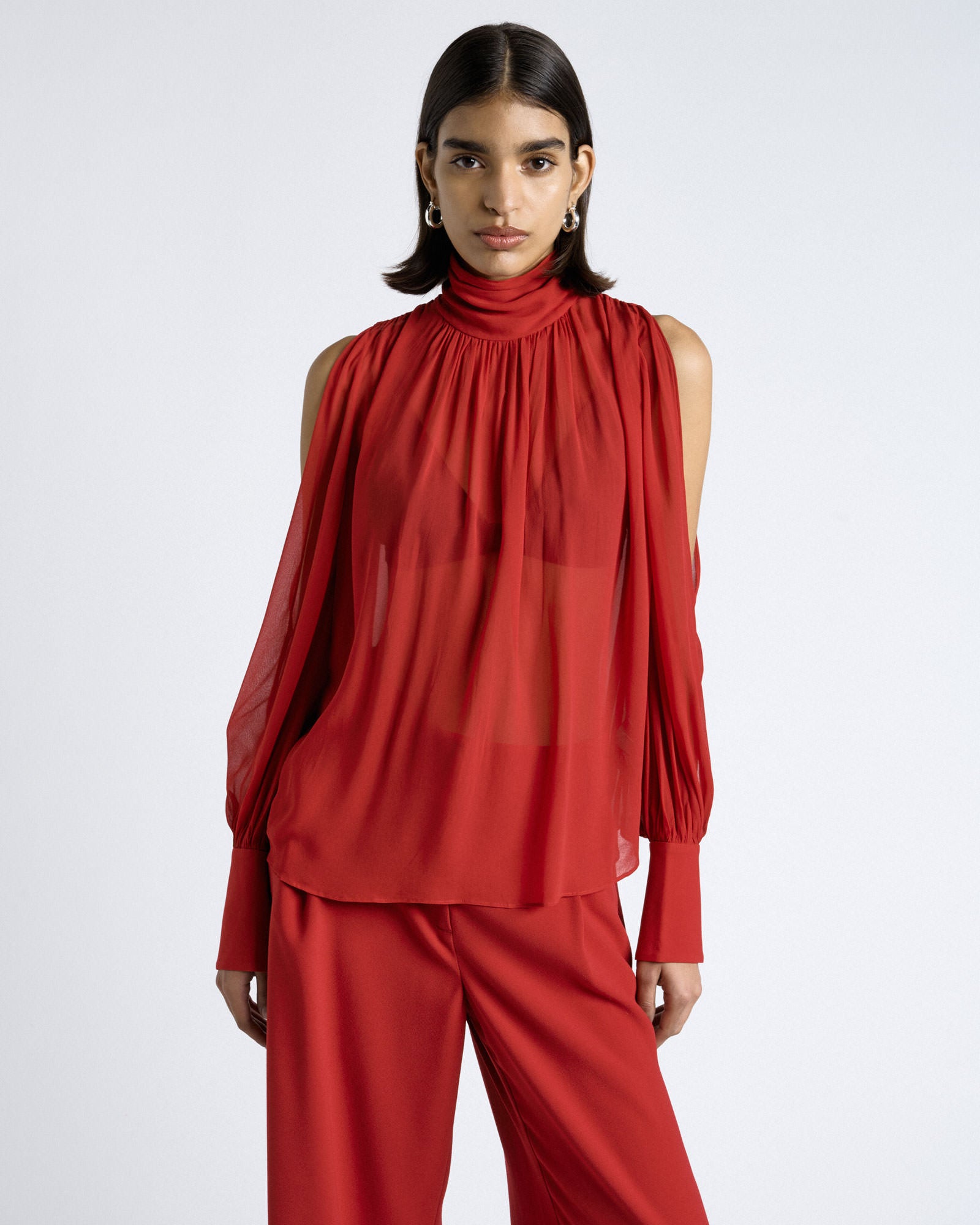 Cue Georgette Split Sleeve Top - Image 1