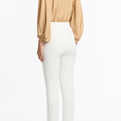Carla Zampatti White Crepe Slim Pant - Image 2