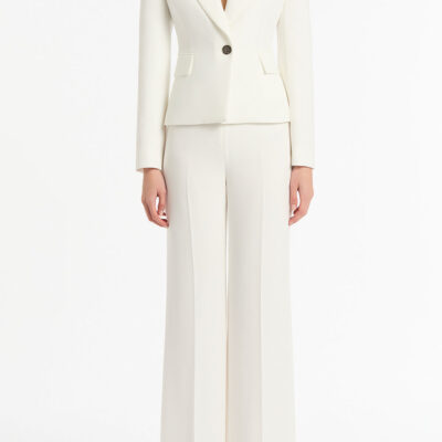 Carla Zampatti White Crepe Single Breasted Jacket - Image 1