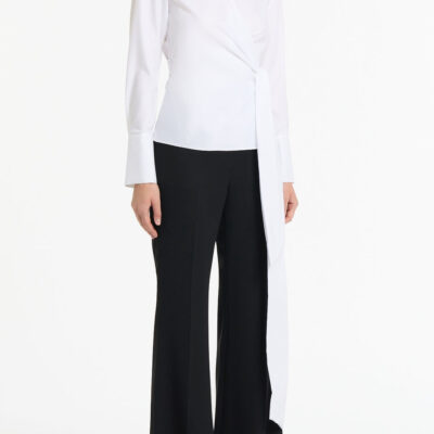 Carla Zampatti White Cotton Wrap Top - Image 2