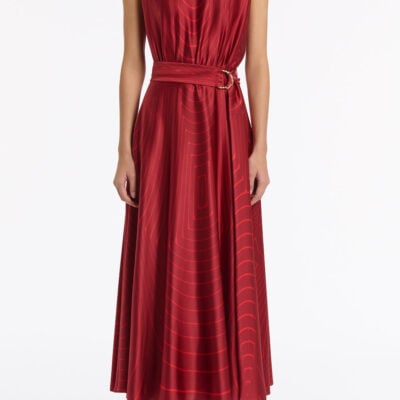 Carla Zampatti Undercurrent Silk Viscose Stretch Halter Dress - Image 1