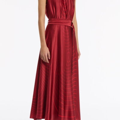 Carla Zampatti Undercurrent Silk Viscose Stretch Halter Dress - Image 2