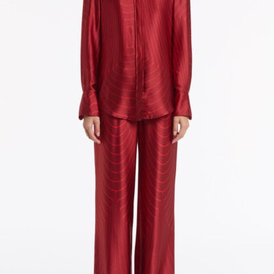 Carla Zampatti Undercurrent Silk Viscose Stretch Classic Blouse - Image 1