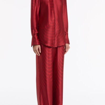 Carla Zampatti Undercurrent Silk Viscose Stretch Classic Blouse - Image 2